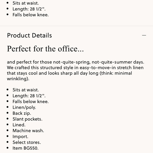 J. Crew Button Front Pencil Skirt No. 3 in stretch linen blend BG550 SZ 14 - Picture 2 of 7